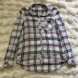 Beachlunchlounge soft flannel button up top